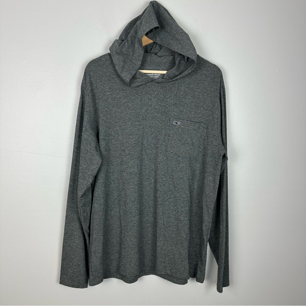 Vineyard Vines Mens Sz M Long Sleeve T-Shirt Hood Edgartown Lightweight